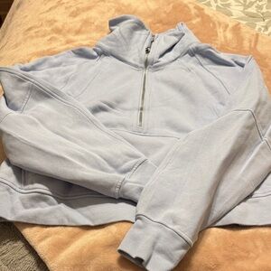 lululemon athletica Light Blue Zip-Up Sweater